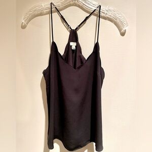 Black J. Crew Scalloped Racer Back Tank Size 4